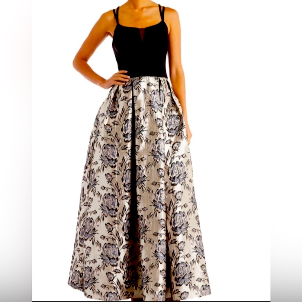 Morgan and Co. Metallic Brocade Ballgown (Perfect for Prom or Weddings)